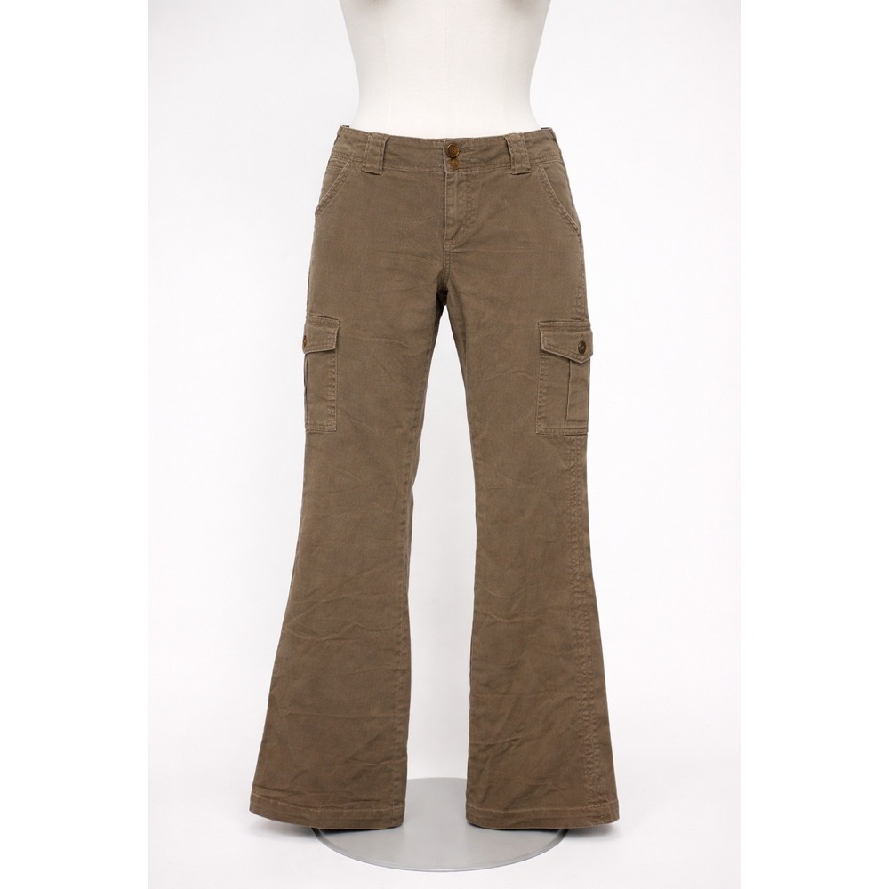 Sanctuary Clothing Cargo Flare Pants Olive Taupe SZ 30 Utility Y2K Gorpcore Chic - Picture 3 of 8